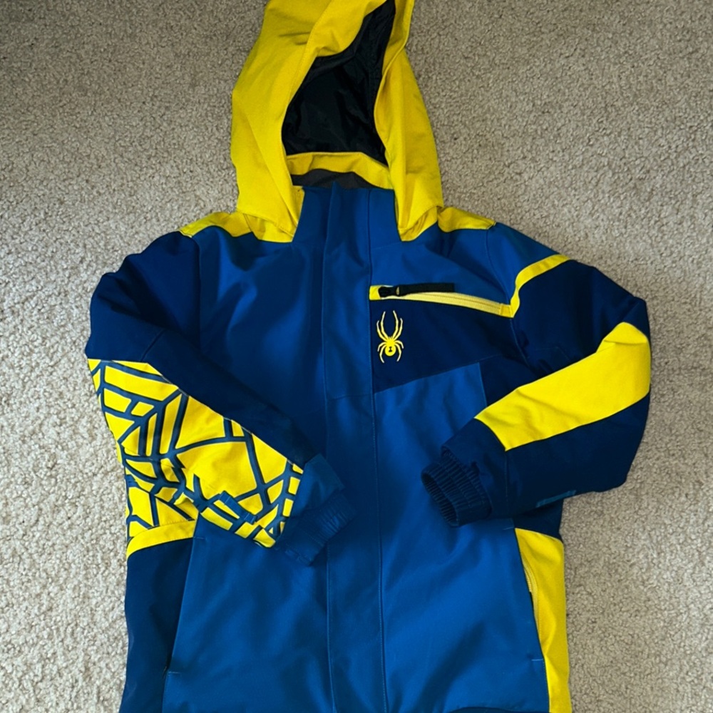 Spyder Kids Jacket in Blue and Yellow size 7